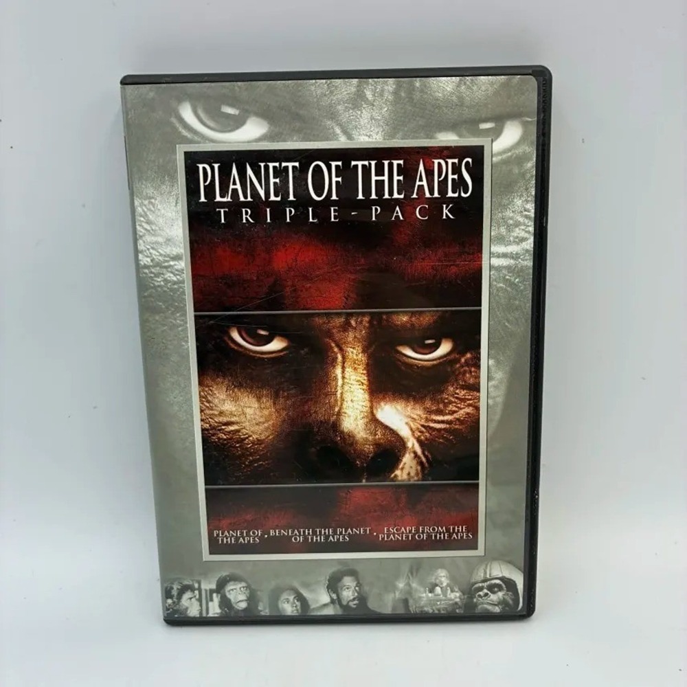 Planet of the Apes Triple Pack DVD 20th Century Fox Sci-Fi 3-Disc Set TESTED